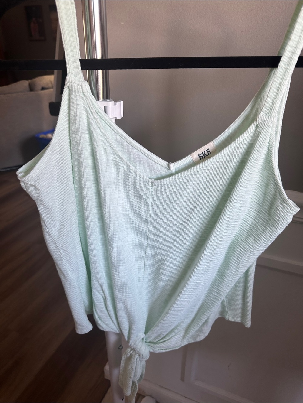 BKE Women's Mint Green Tie-Front Camisole
